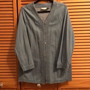 Jeanology denim tunic shirt. Size 12